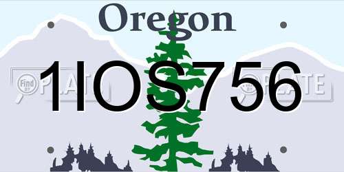 1IOS756 Oregon License Plate