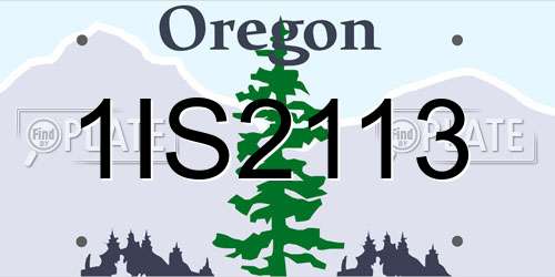 1IS2113 Oregon License Plate