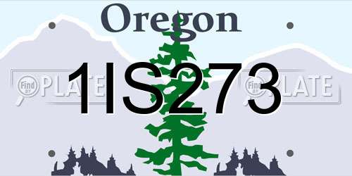 1IS273 Oregon License Plate