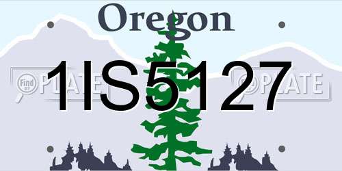 1IS5127 Oregon License Plate