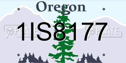 1IS8177 Oregon License Plate