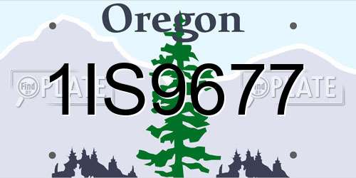 1IS9677 Oregon License Plate