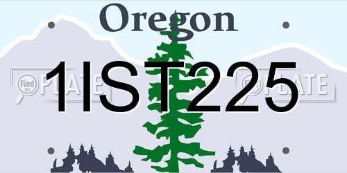 1IST225 Oregon License Plate