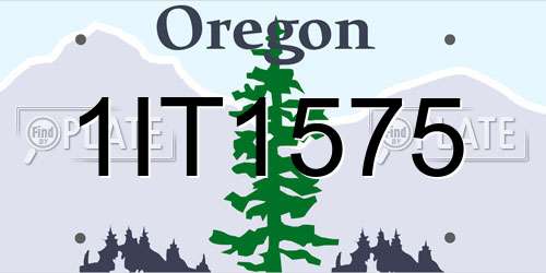 1IT1575 Oregon License Plate