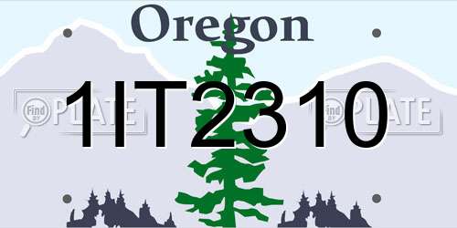 1IT2310 Oregon License Plate