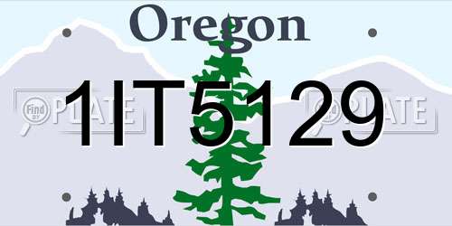 1IT5129 Oregon License Plate