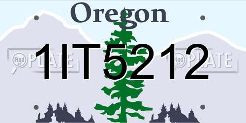 1IT5212 Oregon License Plate