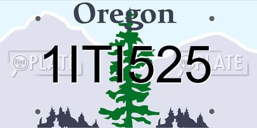 1ITI525 Oregon License Plate