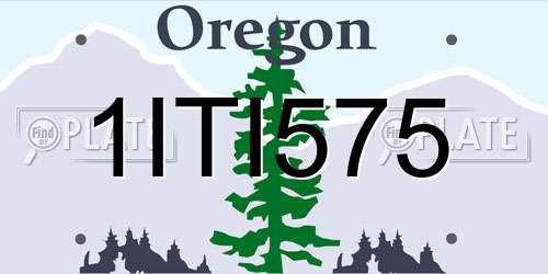 1ITI575 Oregon License Plate