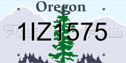 1IZ1575 Oregon License Plate