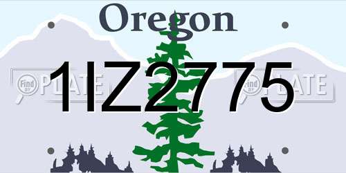 1IZ2775 Oregon License Plate