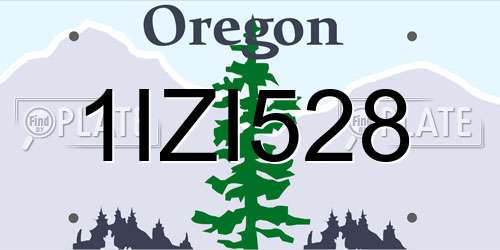 1IZI528 Oregon License Plate