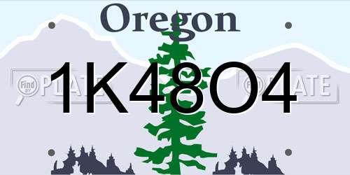 1K48O4 Oregon License Plate