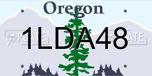 1LDA48 Oregon License Plate
