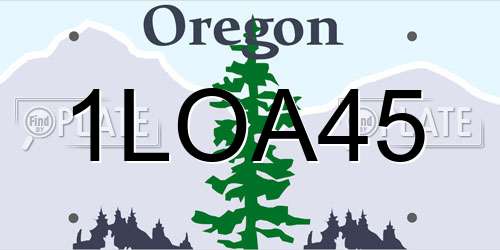1LOA45 Oregon License Plate