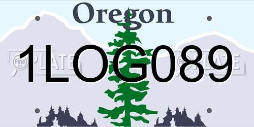 1LOG089 Oregon License Plate