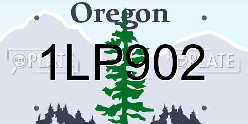 1LP902 Oregon License Plate