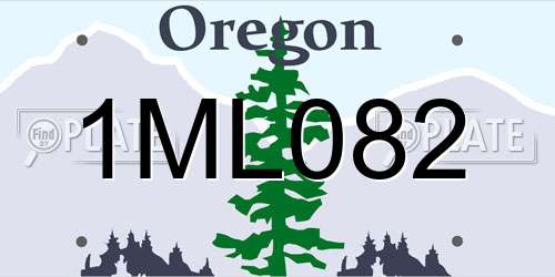 1ML082 Oregon License Plate