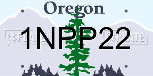 1NPP22 Oregon License Plate