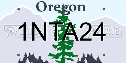 1NTA24 Oregon License Plate
