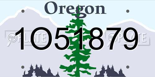 1O51879 Oregon License Plate