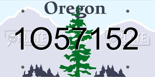 1O57152 Oregon License Plate