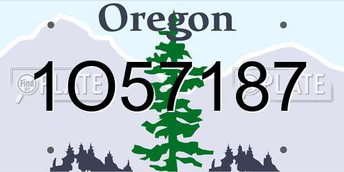 1O57187 Oregon License Plate