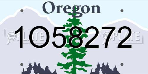 1O58272 Oregon License Plate