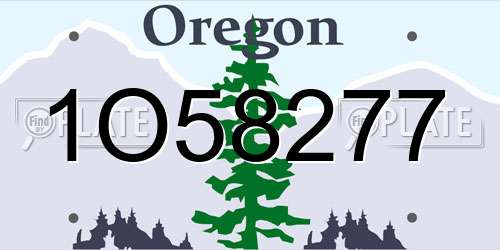 1O58277 Oregon License Plate