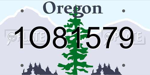 1O81579 Oregon License Plate