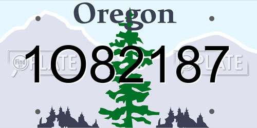 1O82187 Oregon License Plate