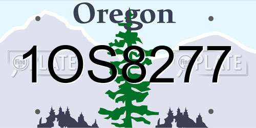 1OS8277 Oregon License Plate