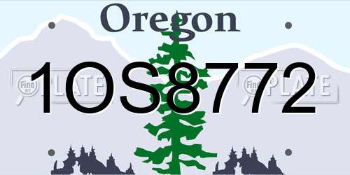 1OS8772 Oregon License Plate