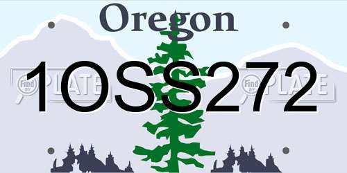 1OSS272 Oregon License Plate
