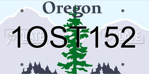 1OST152 Oregon License Plate