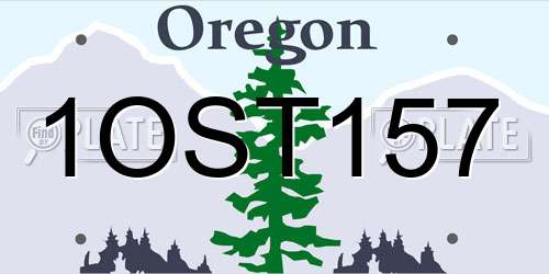 1OST157 Oregon License Plate