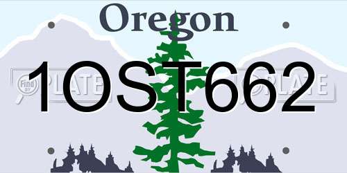 1OST662 Oregon License Plate