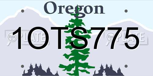 1OTS775 Oregon License Plate