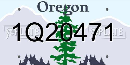 1Q20471 Oregon License Plate