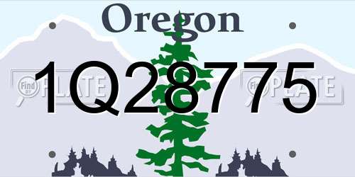 1Q28775 Oregon License Plate