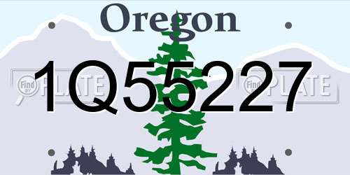 1Q55227 Oregon License Plate