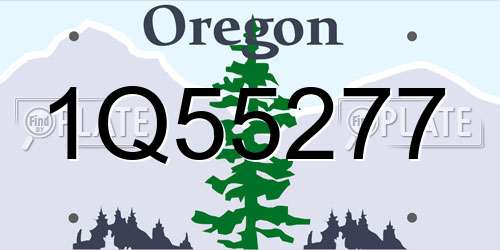 1Q55277 Oregon License Plate