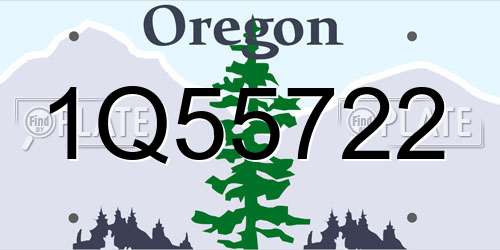 1Q55722 Oregon License Plate