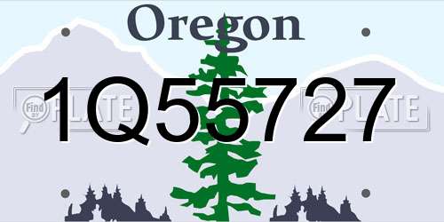 1Q55727 Oregon License Plate