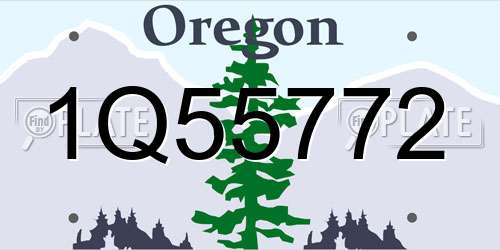 1Q55772 Oregon License Plate