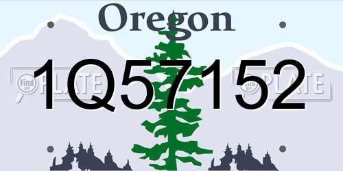 1Q57152 Oregon License Plate