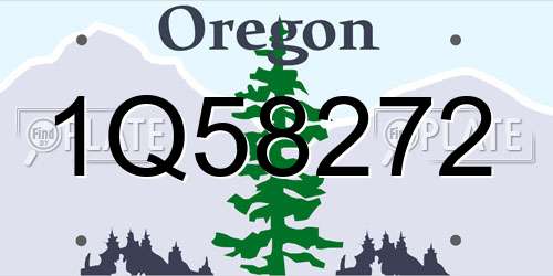 1Q58272 Oregon License Plate