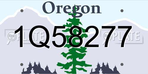 1Q58277 Oregon License Plate