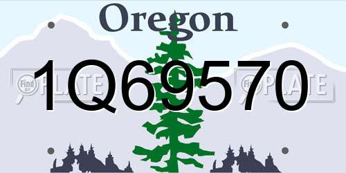 1Q69570 Oregon License Plate
