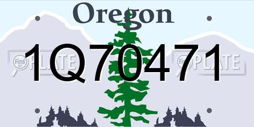 1Q70471 Oregon License Plate